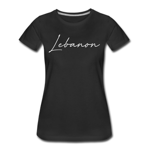 Lebanon Cursive Women's T-Shirt - black