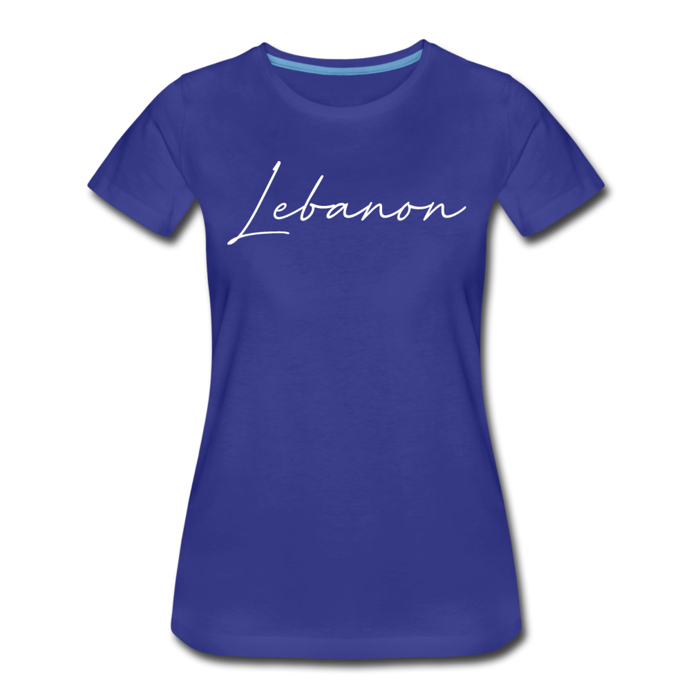 Lebanon Cursive Women's T-Shirt - royal blue