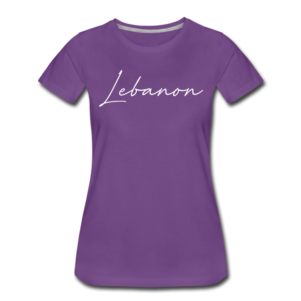 Lebanon Cursive Women's T-Shirt - purple