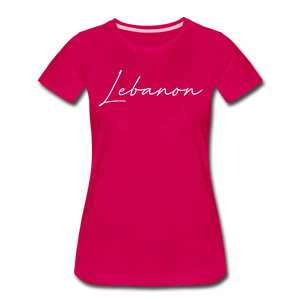 Lebanon Cursive Women's T-Shirt - dark pink