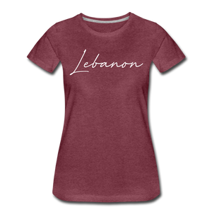 Lebanon Cursive Women's T-Shirt - heather burgundy