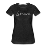 Lebanon Cursive Women's T-Shirt - charcoal gray