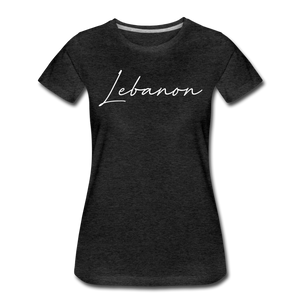 Lebanon Cursive Women's T-Shirt - charcoal gray