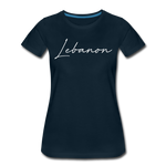 Lebanon Cursive Women's T-Shirt - deep navy