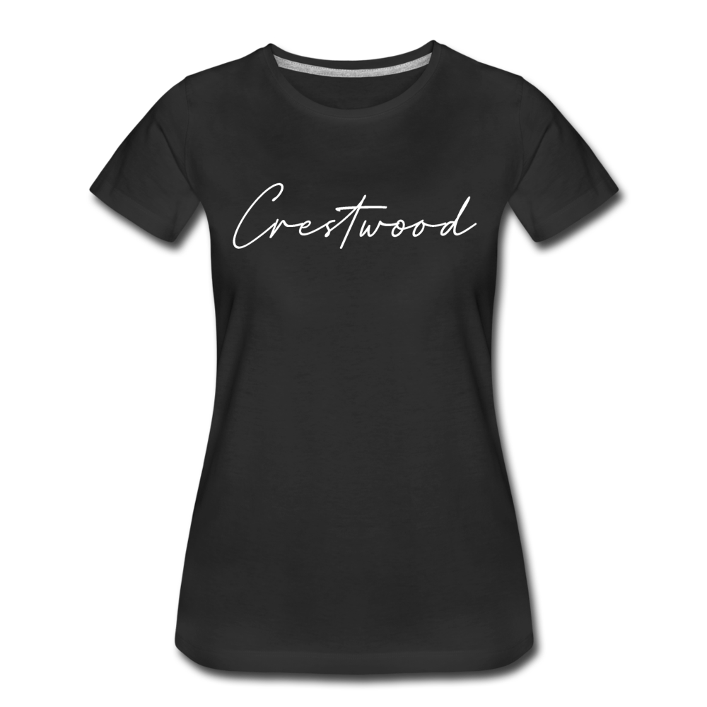 Crestwood Cursive Women's T-Shirt - black