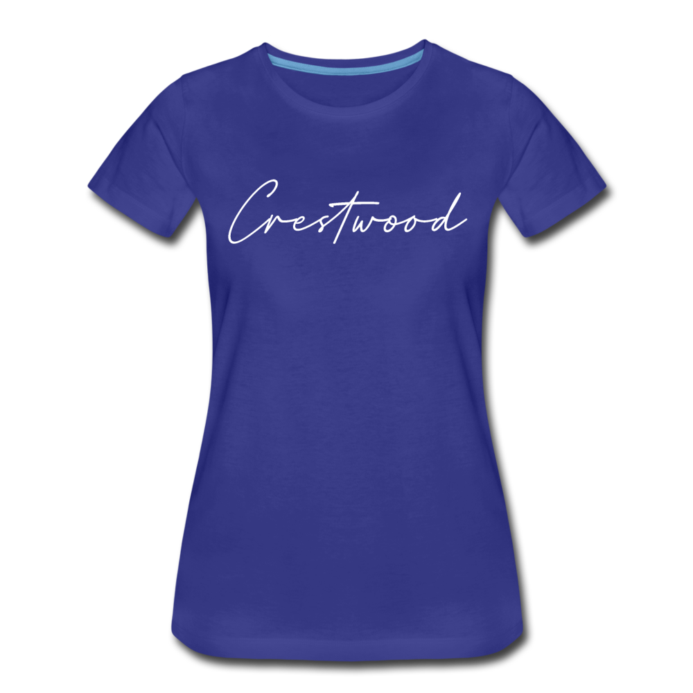 Crestwood Cursive Women's T-Shirt - royal blue