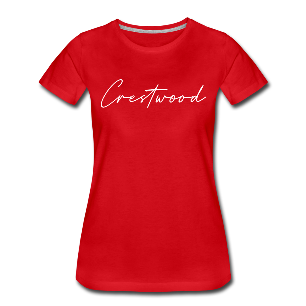 Crestwood Cursive Women's T-Shirt - red