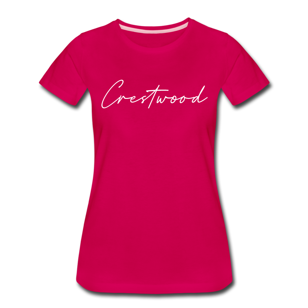 Crestwood Cursive Women's T-Shirt - dark pink