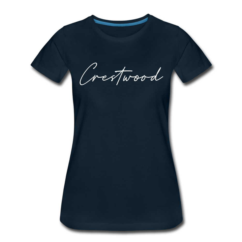 Crestwood Cursive Women's T-Shirt - deep navy