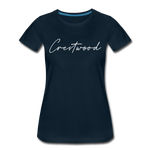 Crestwood Cursive Women's T-Shirt - deep navy