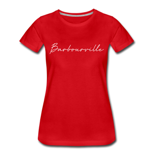 Barbourville Cursive Women's T-Shirt - red