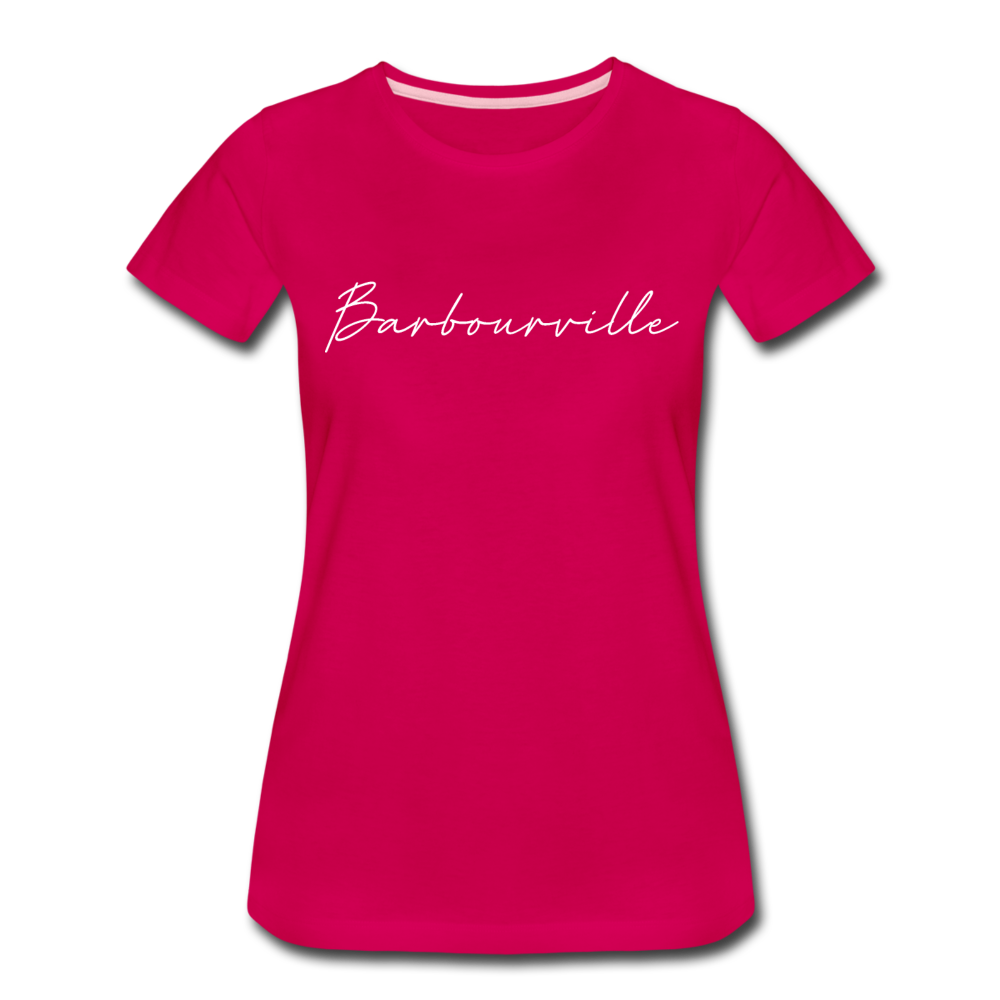 Barbourville Cursive Women's T-Shirt - dark pink