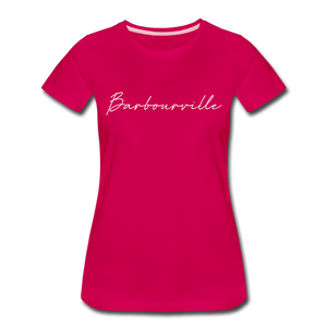 Barbourville Cursive Women's T-Shirt - dark pink