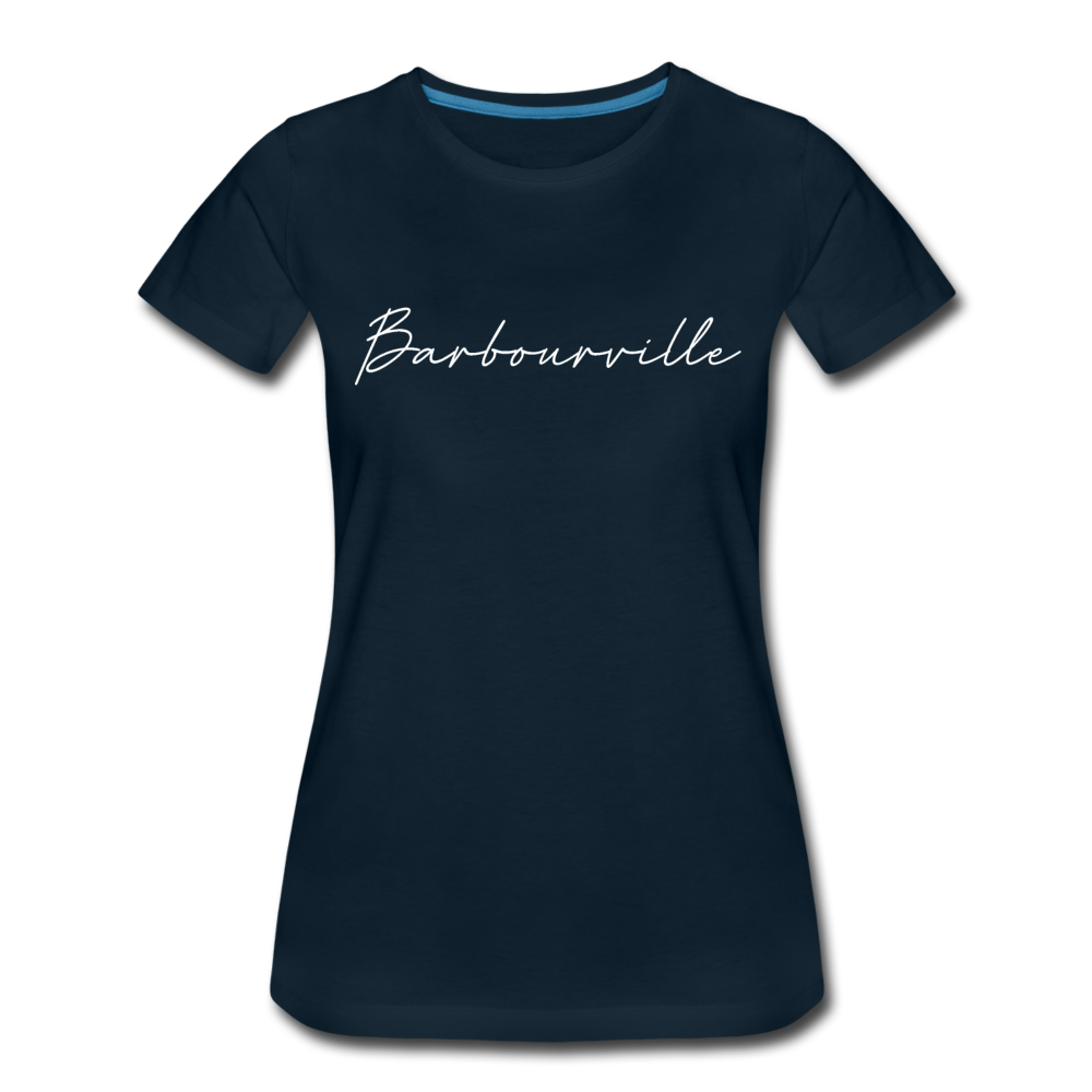 Barbourville Cursive Women's T-Shirt - deep navy