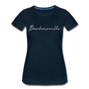 Barbourville Cursive Women's T-Shirt - deep navy