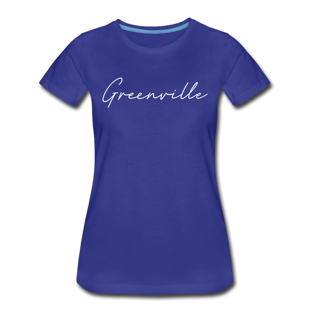 Greenville Cursive Women's T-Shirt - royal blue