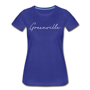 Greenville Cursive Women's T-Shirt - royal blue