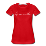 Greenville Cursive Women's T-Shirt - red