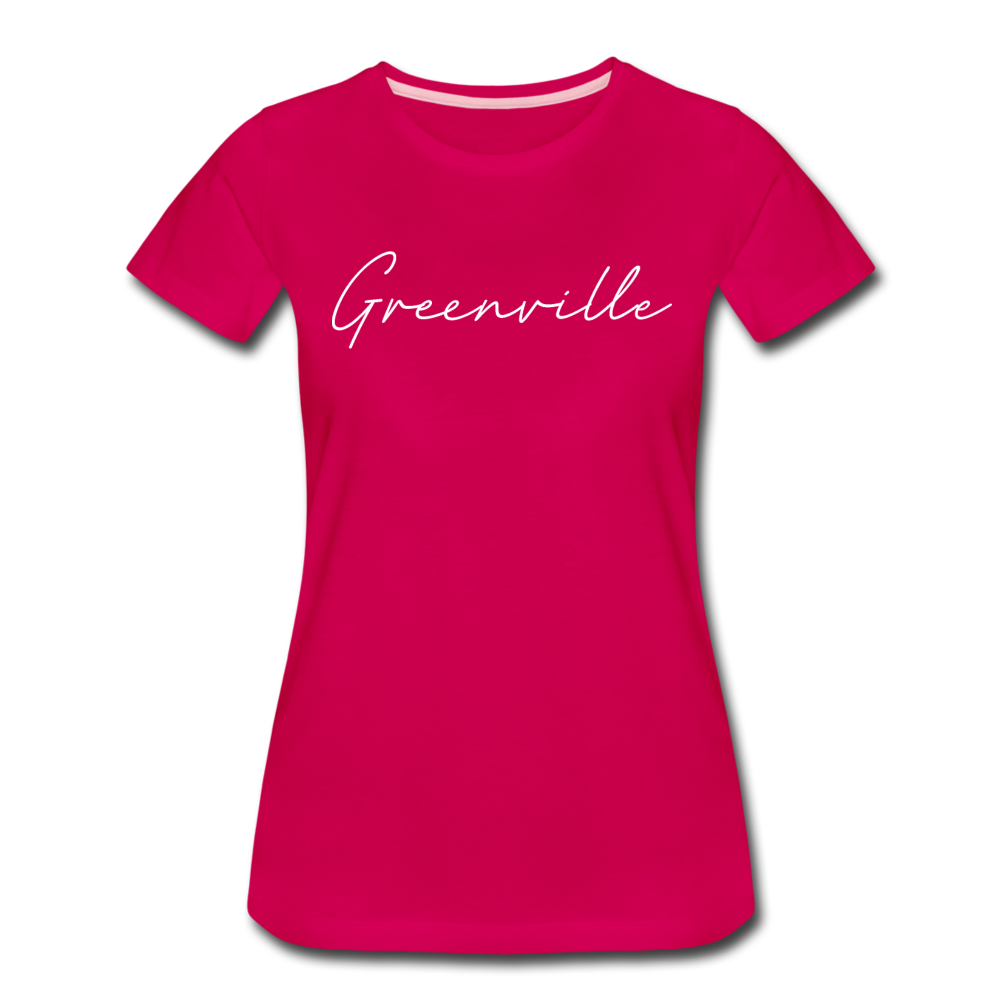 Greenville Cursive Women's T-Shirt - dark pink