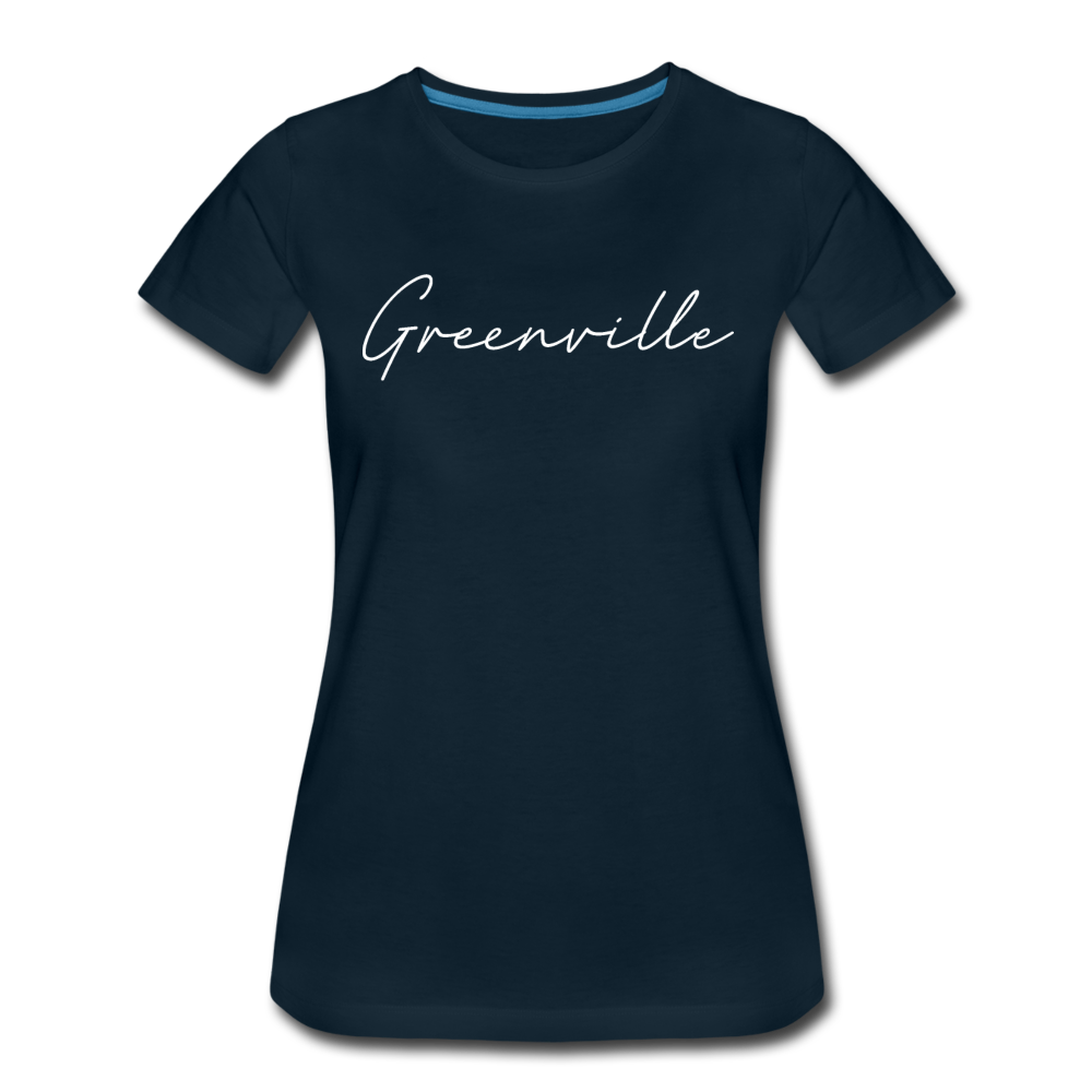 Greenville Cursive Women's T-Shirt - deep navy