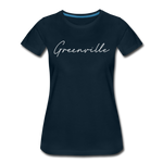 Greenville Cursive Women's T-Shirt - deep navy