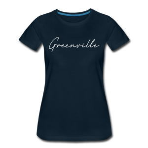 Greenville Cursive Women's T-Shirt - deep navy