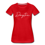 Dayton Cursive Women's T-Shirt - red
