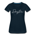 Dayton Cursive Women's T-Shirt - deep navy