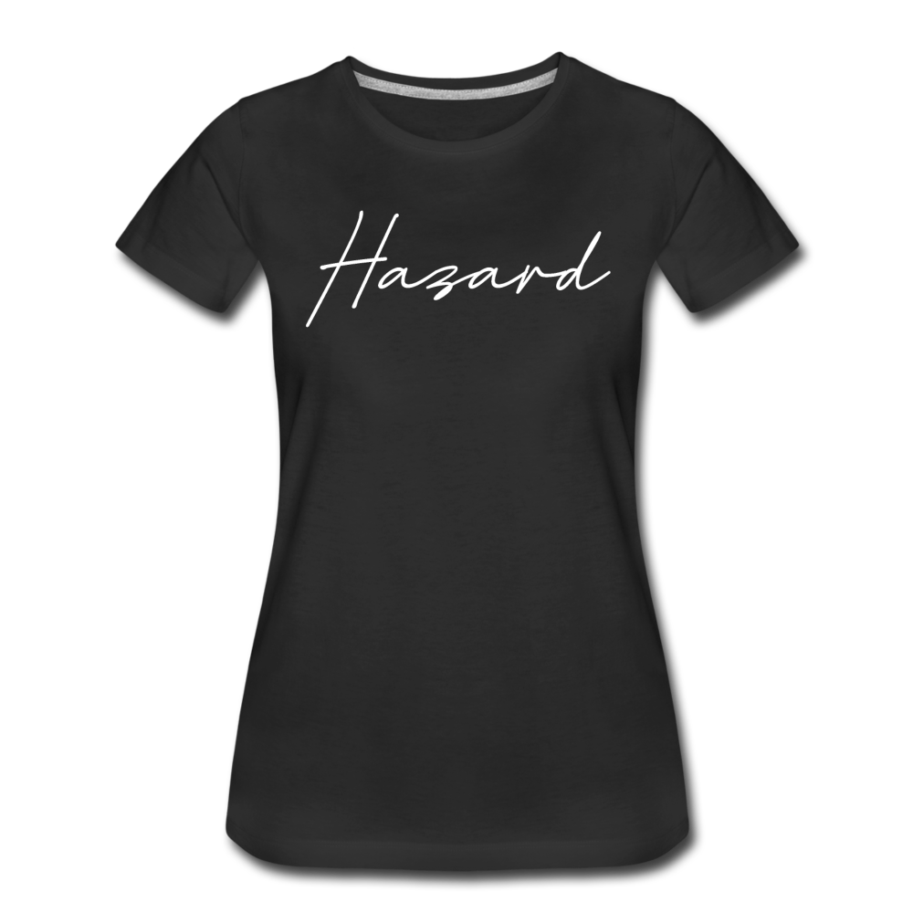 Hazard Cursive Women's T-Shirt - black