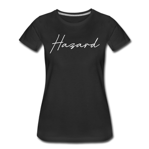 Hazard Cursive Women's T-Shirt - black