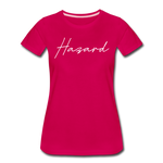 Hazard Cursive Women's T-Shirt - dark pink