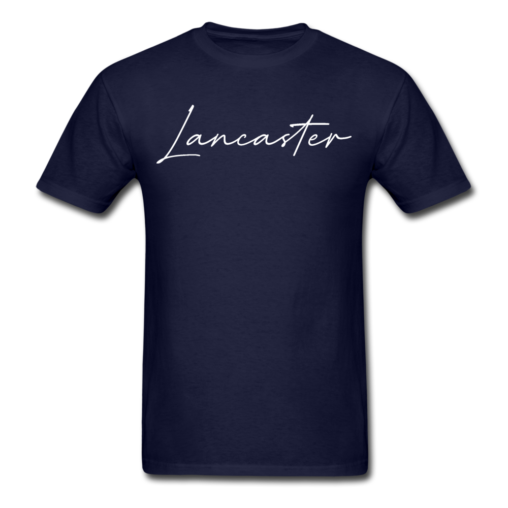 Lancaster Cursive T-Shirt - navy