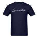 Lancaster Cursive T-Shirt - navy