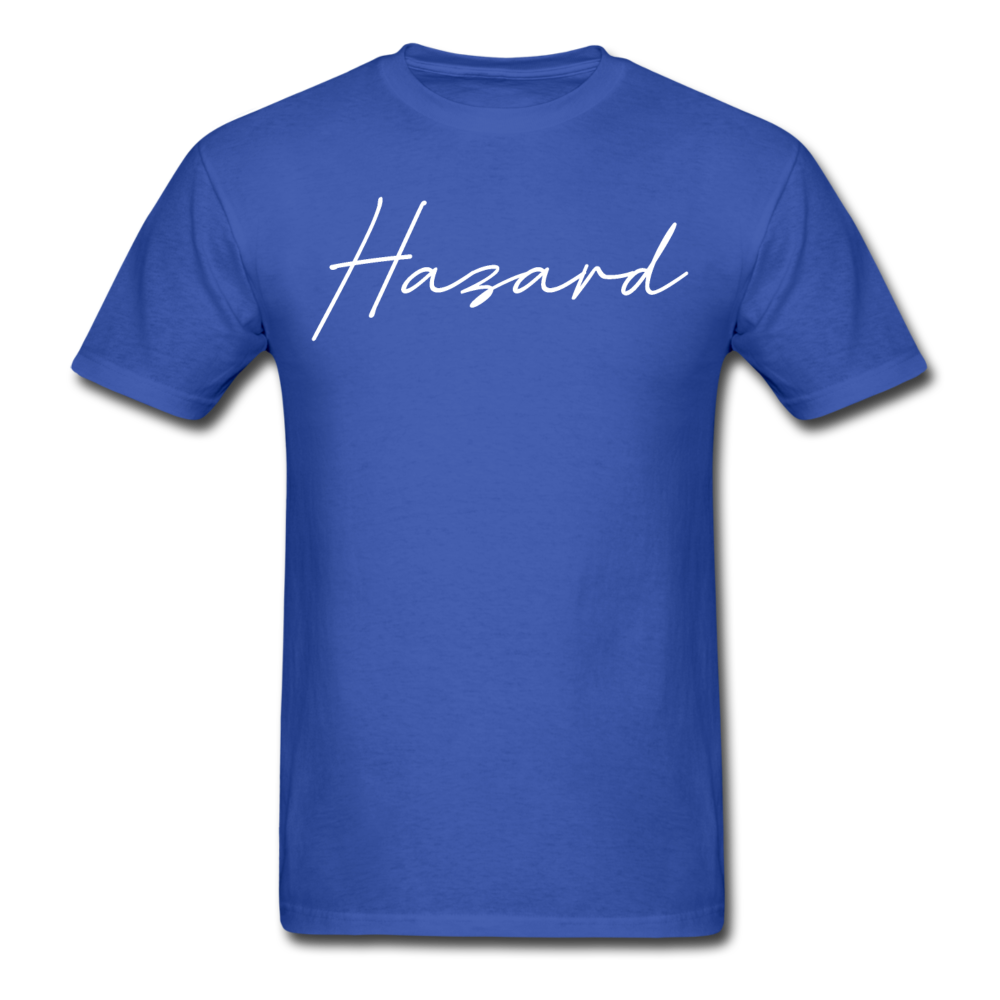 Hazard Cursive T-Shirt - royal blue