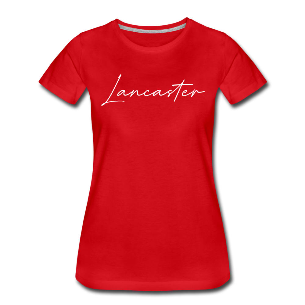 Lancaster Cursive Women's T-Shirt - red