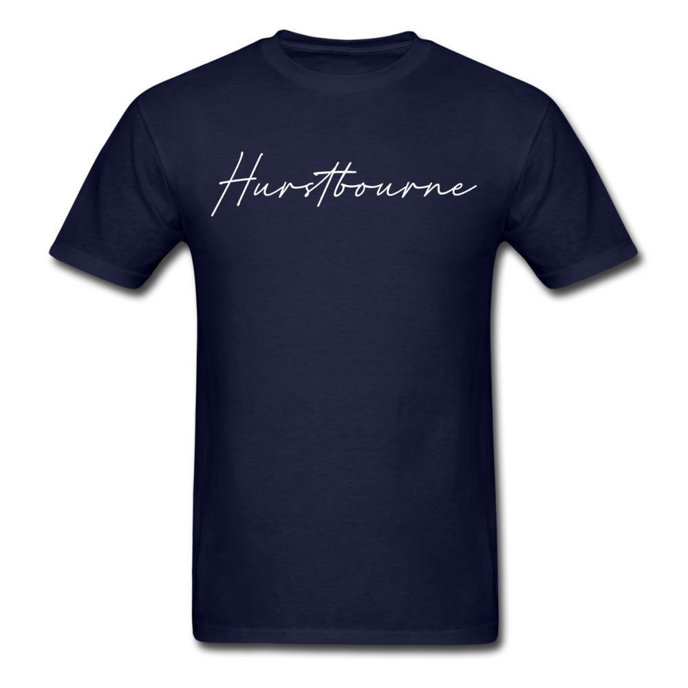 Hurstbourne Cursive T-Shirt - navy