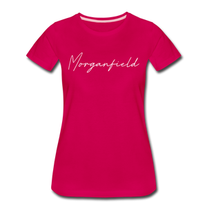 Morganfield Cursive Women's T-Shirt - dark pink