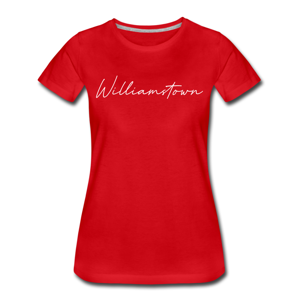 Williamstown Cursive Women's T-Shirt - red