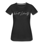West Liberty Cursive Women's T-Shirt - black