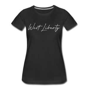 West Liberty Cursive Women's T-Shirt - black