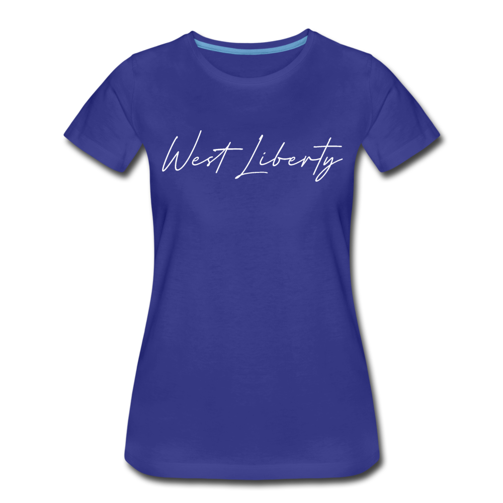 West Liberty Cursive Women's T-Shirt - royal blue