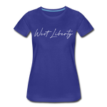 West Liberty Cursive Women's T-Shirt - royal blue