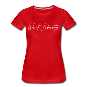 West Liberty Cursive Women's T-Shirt - red