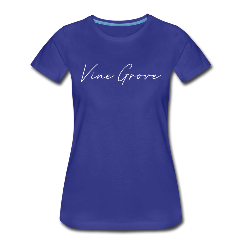 Vine Grove Cursive Women's T-Shirt - royal blue