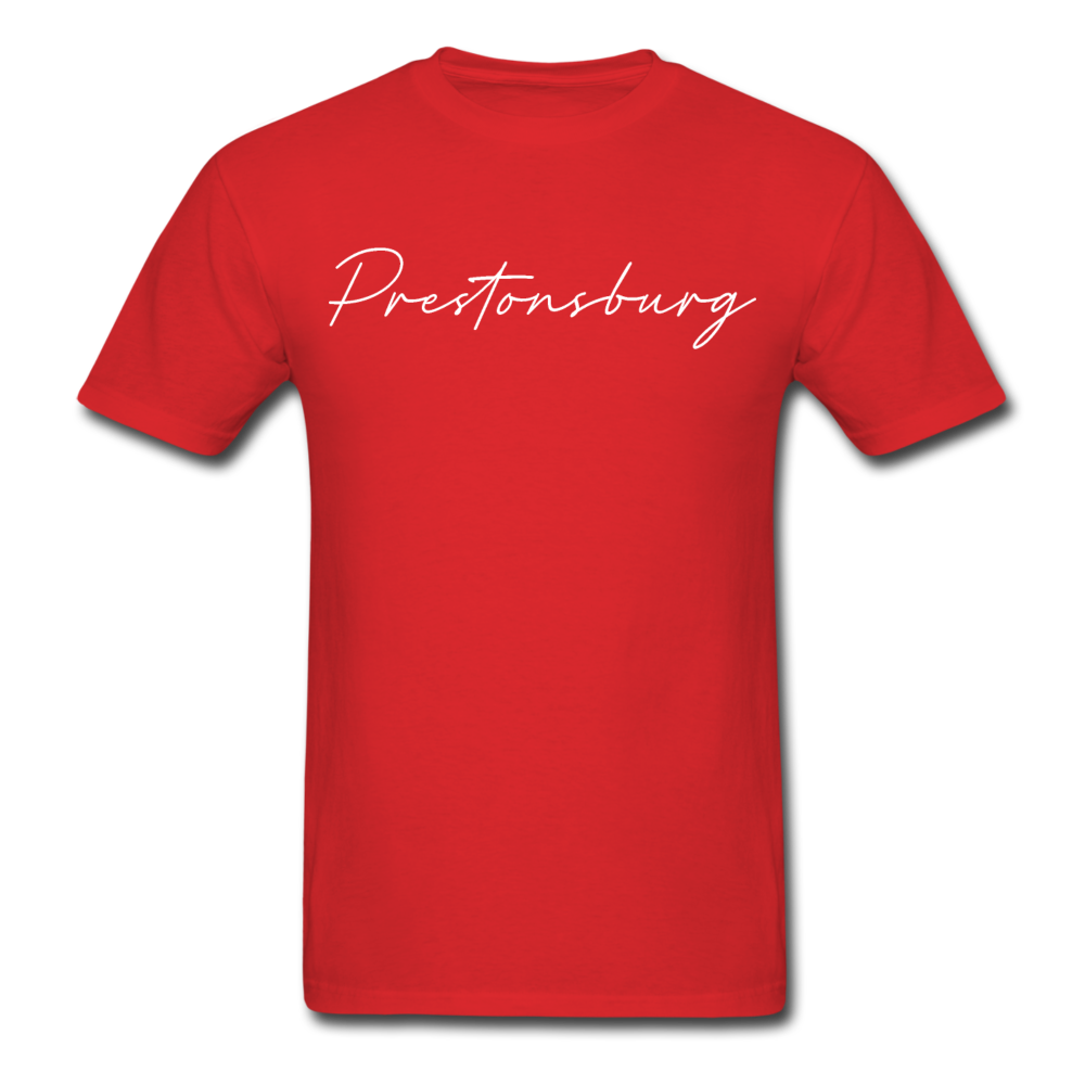 Prestonsburg Cursive T-Shirt - red