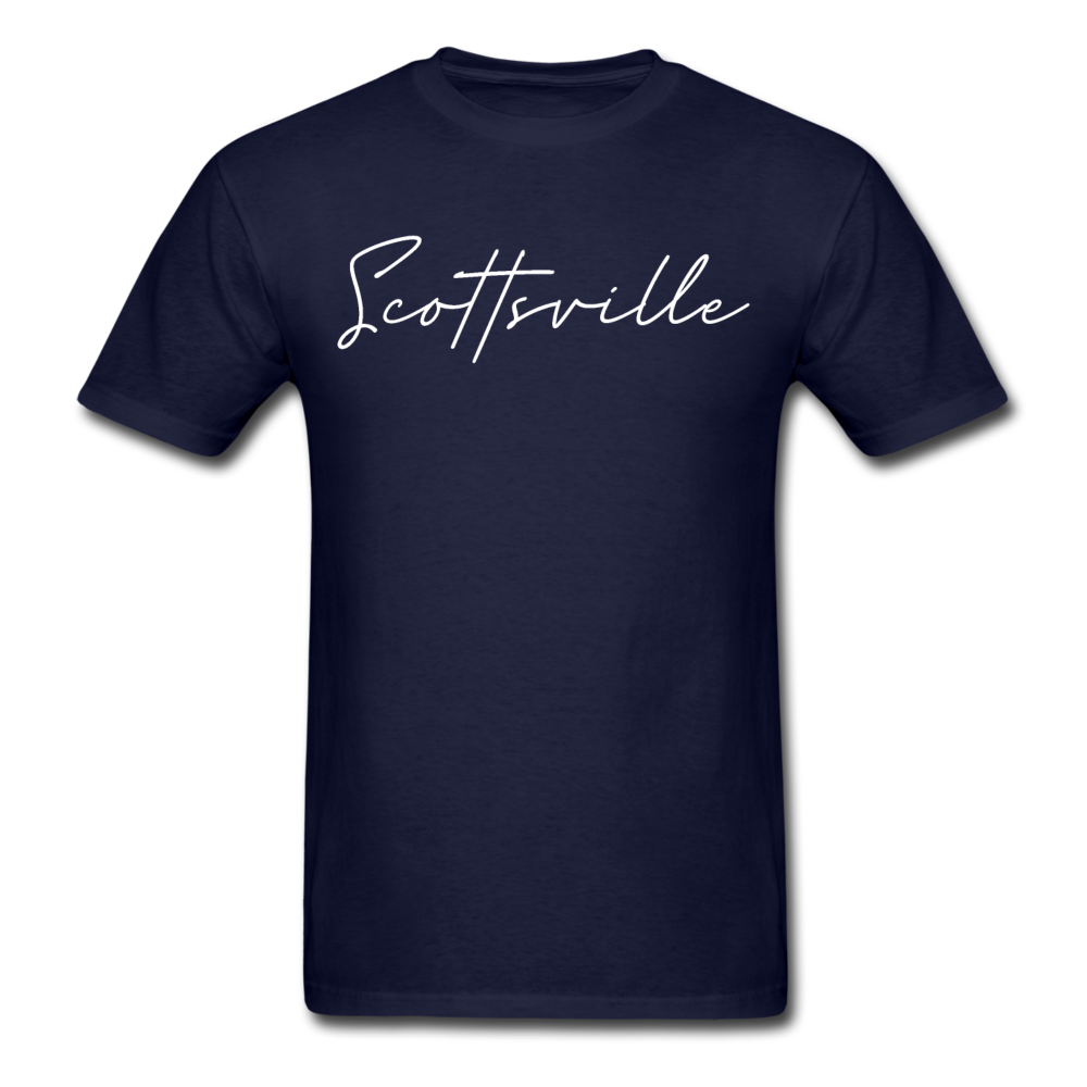 Scottsville Cursive T-Shirt - navy