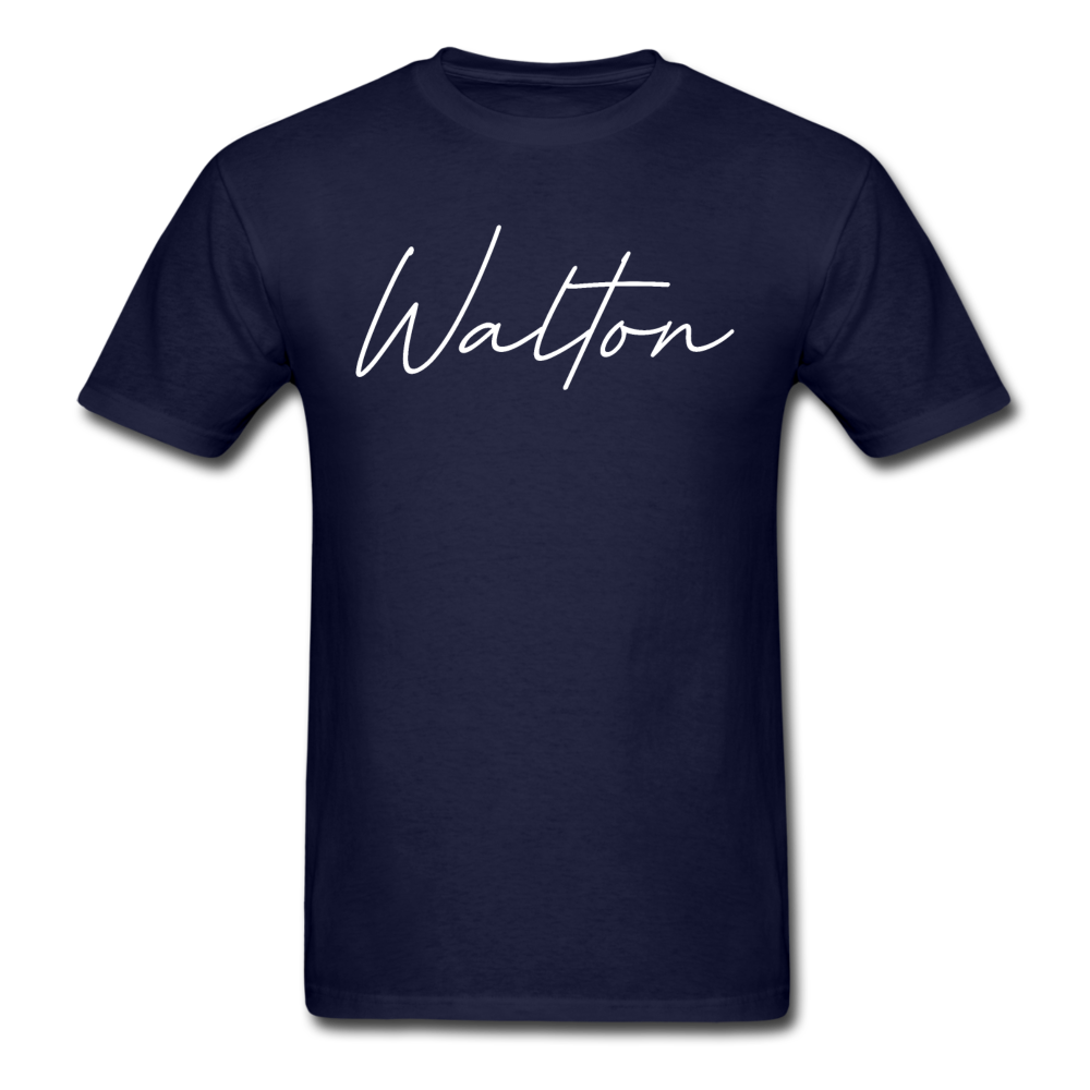 Walton Cursive T-Shirt - navy