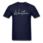 Walton Cursive T-Shirt - navy