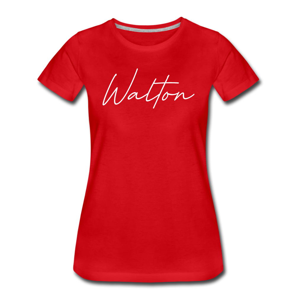 Walton Cursive Women's T-Shirt - red
