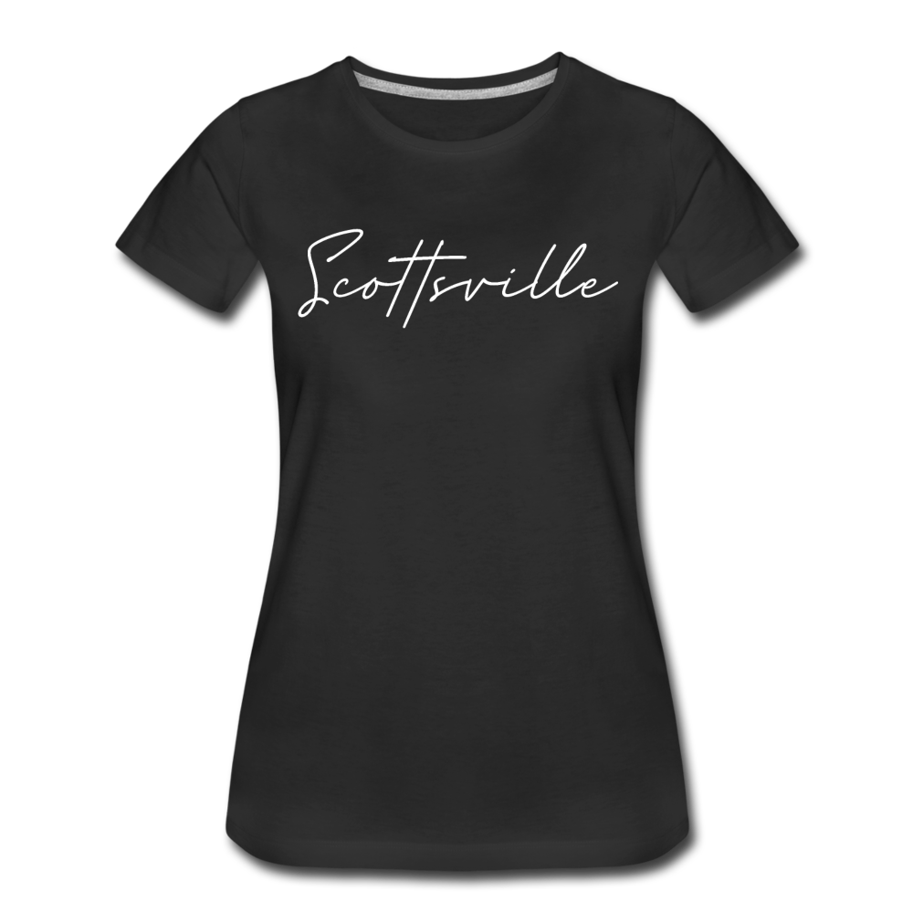 Scottsville Cursive Women's T-Shirt - black